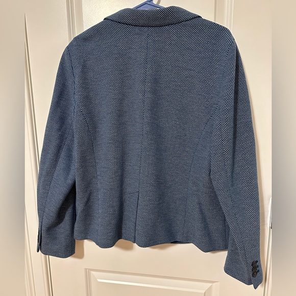 Talbots Blue Cotton-Blend Blazer with Flap Pockets - Picture 2 of 4